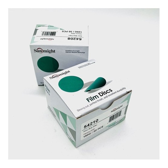 Sunmight Film Schuurschijf Ø75mm P80 – Voor grof schuurwerk Sunmight Film Schuurschijf Ø75mm P80 – Voor grof schuurwerk
