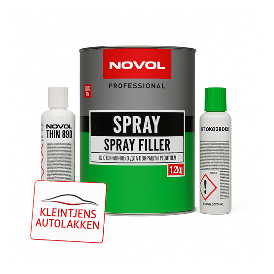 NOVOL Spray Filler Professional – Polyester Spuitplamuur 1,2L voor Autoschadeherstel NOVOL Spray Filler Professional – Polyester Spuitplamuur 1,2L voor Autoschadeherstel