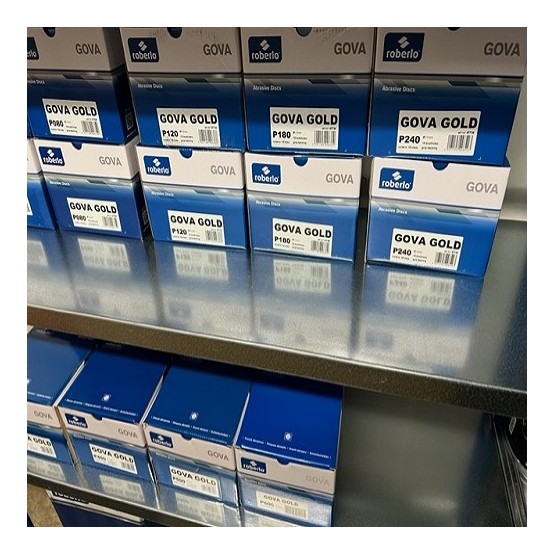 Roberlo Gova Gold Schuurschijven P320 – 150 mm (15 gaten, 100 stuks) Roberlo Gova Gold Schuurschijven P320 – 150 mm (15 gaten, 100 stuks)