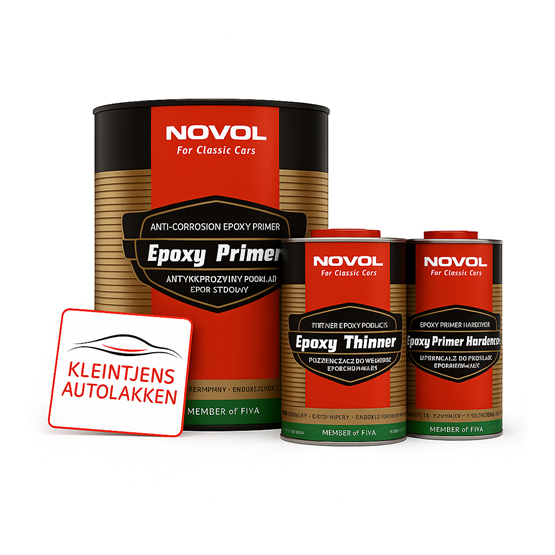 NOVOL For Classic Cars Epoxy Primer Set  3L + 1L Hardener NOVOL For Classic Cars Epoxy Primer Set  3L + 1L Hardener
