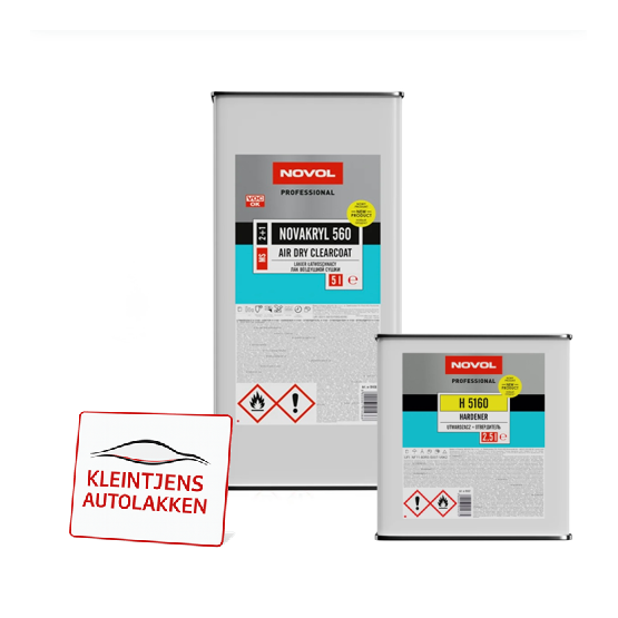 Novol Novakryl 560 + H5160 Verharder – 2K Premium Laksysteem Novol Novakryl 560 + H5160 Verharder – 2K Premium Laksysteem