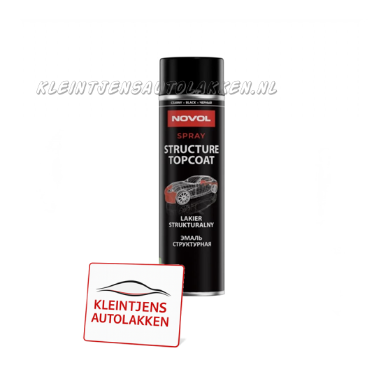 Novol Structuur Spray Zwart 500ml.