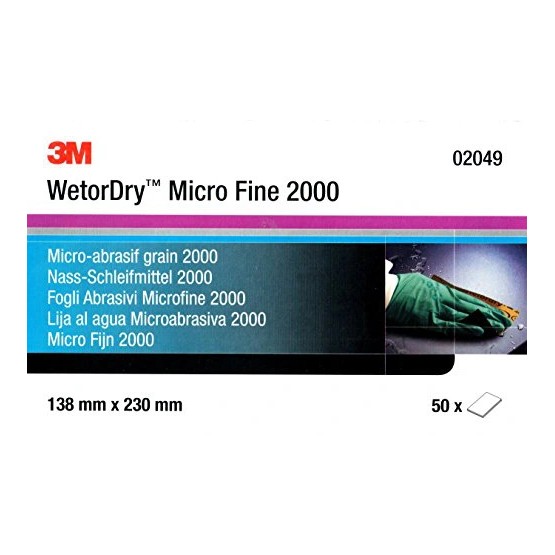 3M Wetordry Schuurvellen P2000 – 138 x 230 mm 3M Wetordry Schuurvellen P2000 – 138 x 230 mm