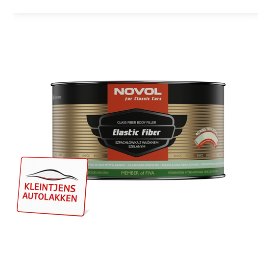 NOVOL For Classic Cars Elastic Fiber – Flexibele Vezelplamuur voor Oldtimers en Classic Cars 2KG.