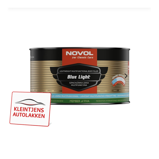 NOVOL For Classic Cars Blue Light – Lichtgewicht Plamuur voor Oldtimers en Classic Cars 1,2KG.