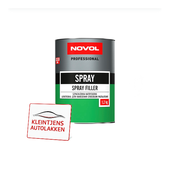 NOVOL Spray Filler Professional – Polyester Spuitplamuur 1,2L voor Autoschadeherstel
