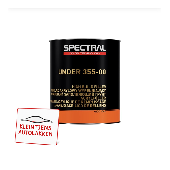 Spectral UNDER 355-00 Primer 2,8L – High Build 2K Primer Zwart