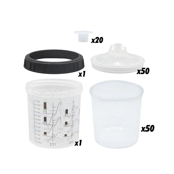 Wisselbekersysteem 400ml – Compleet met Deksel en Filter