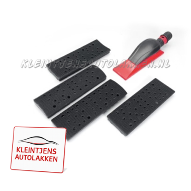 Handschuurblok met 4 Opzetstukken