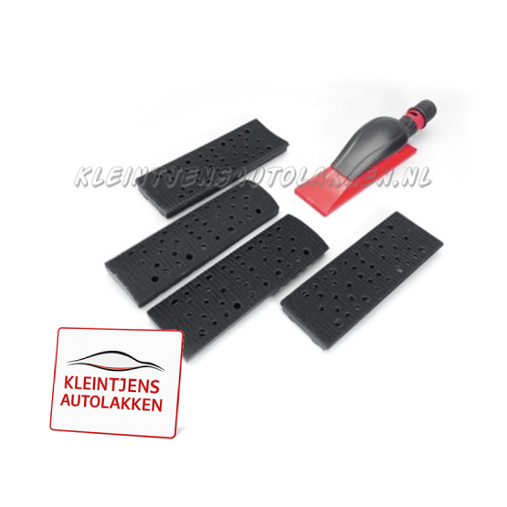 Handschuurblok met 4 Opzetstukken