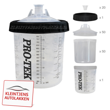 PRO-TEK PPS Wisselbekersysteem 400ml. – Compleet en Gebruiksvriendelijk