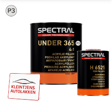 Spectral UNDER 365 + H6525 – Complete 2K Primer / Filler Set P3 Grijs (2,8 L + 0,7 L)
