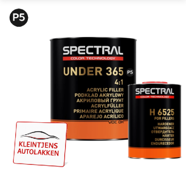 Spectral UNDER 365 + H6525 – Complete 2K Primer / Filler Set P5 Zwart (2,8 L + 0,7 L)