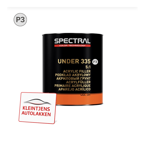 Spectral UNDER 335 P3 – Universele 2K Acrylaat Primer Grijs (3,5 Liter)