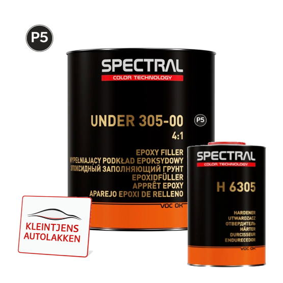 Spectral UNDER 305-00 P5 - Set Epoxy Primer/Filler Zwart 2,8L + Verharder 0,7L