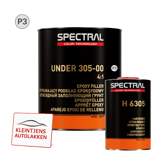 Spectral UNDER 305-00 P3 - Set Epoxy Primer/Filler Grijs 2,8L + Verharder 0,7L