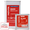 Novol 8600 MEGA Clear + 90-860 Verharder / Sneldrogende Air Dry Blanklak Set 7,5L