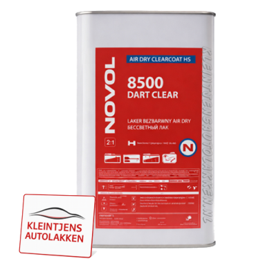 NOVOL 8500 DART CLEAR 5L – Sneldrogende 2K Hoogglans Blanke Lak