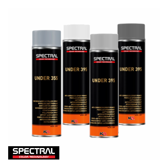 Spectral UNDER 395 P2 Lichtgrijze Epoxy Primer Spray 500ml – Voor Blank Metaal & Spotrepair