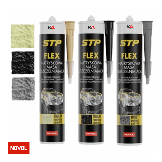 NOVOL STP FLEX Zwart 290 ml – Spuitbare Hybride Naadkit voor OEM Structuren