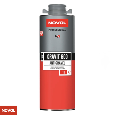 NOVOL GRAVIT 600 Grijs 1L – Grijze Steenslag- en Onderbodembescherming met Fijne Structuur