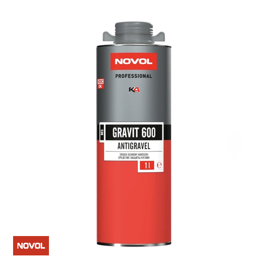 NOVOL GRAVIT 600 Grijs 1L – Grijze Steenslag- en Onderbodembescherming met Fijne Structuur