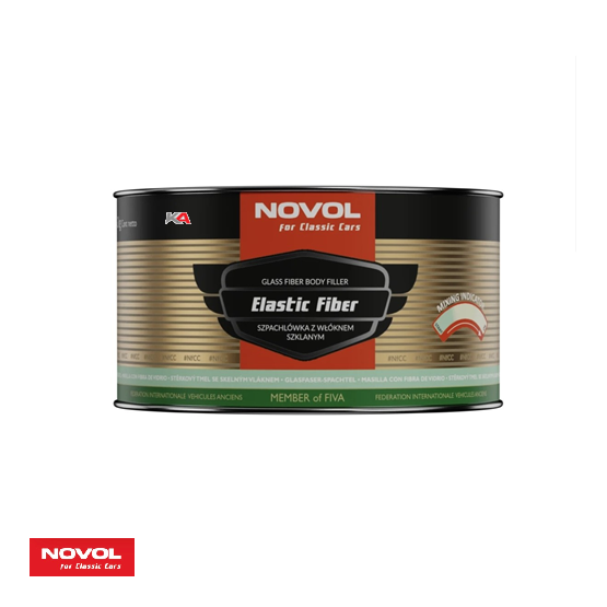 NOVOL For Classic Cars Elastic Fiber – 2 kg Flexibele Glasvezelplamuur voor Klassieke Auto's