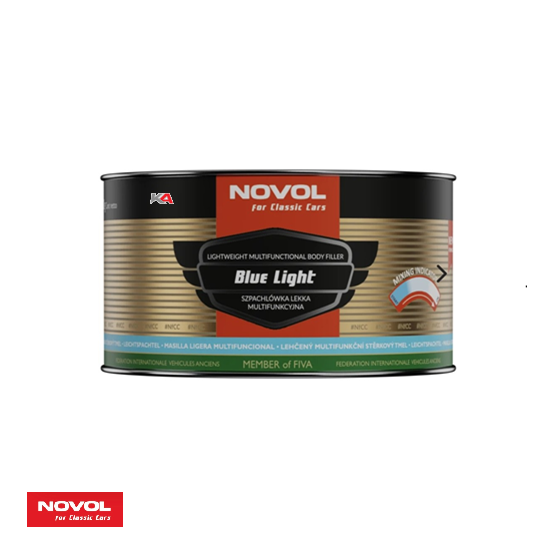 NOVOL For Classic Cars Blue Light – 1,2 kg Lichtgewicht Multifunctionele Plamuur voor Klassieke Auto's