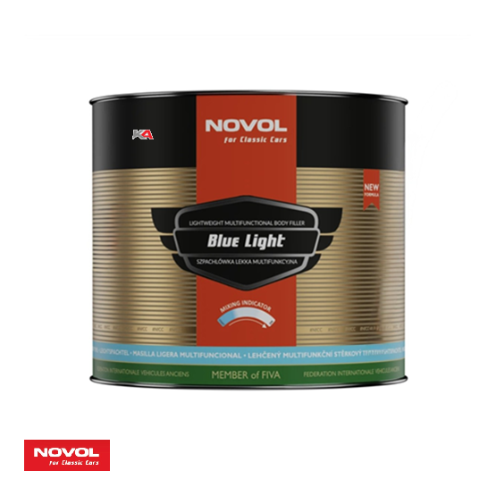 NOVOL For Classic Cars Blue Light – 3,6 kg Lichtgewicht Multifunctionele Plamuur voor Klassieke Auto's