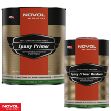 NOVOL For Classic Cars Epoxy Primer + Hardener Set – 4 L 2K Epoxy Grondverf voor Klassieke Auto's