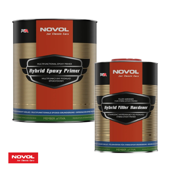 NOVOL For Classic Cars Hybrid Epoxy Primer + Filler Hardener Set – 3,5 L 2K Hybrid Epoxy Primer voor Klassieke Auto's