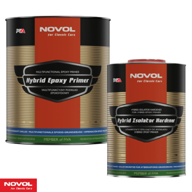 NOVOL For Classic Cars Hybrid Epoxy Primer + Isolator Hardener Set – 3,5 L 2K Hybrid Epoxy Primer voor Klassieke Auto's