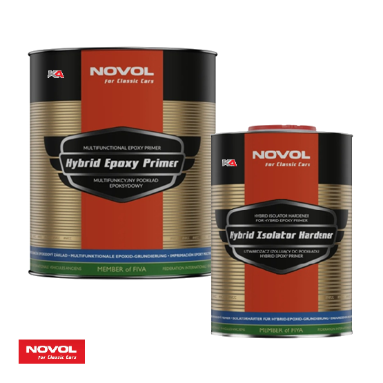 NOVOL For Classic Cars Hybrid Epoxy Primer + Isolator Hardener Set – 3,5 L 2K Hybrid Epoxy Primer voor Klassieke Auto's