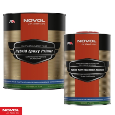 NOVOL For Classic Cars Hybrid Epoxy Primer + Anti-Corrosie Hardener Set – 3,5 L 2K Hybrid Epoxy Primer voor Klassieke Auto's