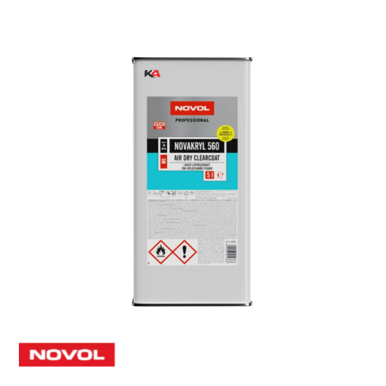NOVOL Novakryl 560 Air Dry Premium – Sneldrogende 2K Hoogglans Blanke Lak voor Autoschadeherstel