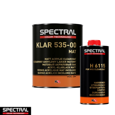 Spectral KLAR 535-00 + H6115 Set – 1,5 L 2K Matte Blanke Lak voor Auto