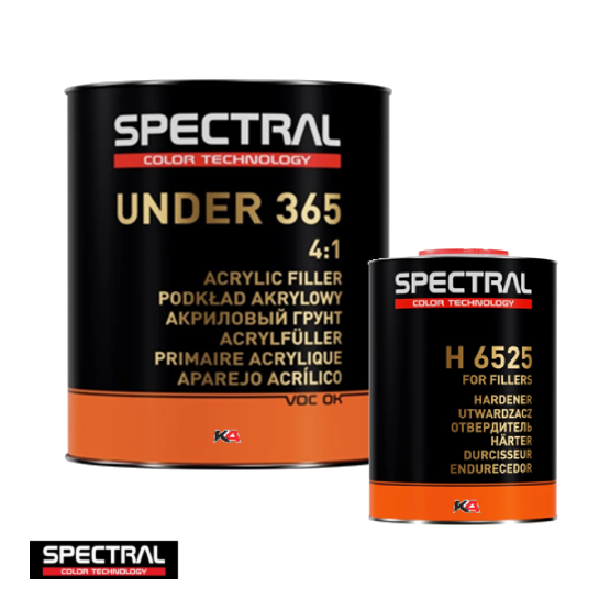 Spectral UNDER 365 P1 Wit 2,8L – 2K 4:1 Universele Acryl Primer voor Autoherstel