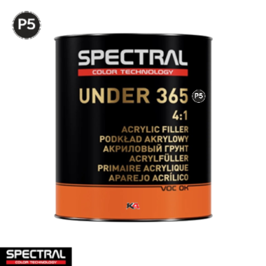 Spectral UNDER 365 P5 Zwart 2,8L – 4:1 Primer Filler voor Autoherstel
