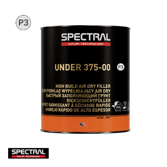 Spectral UNDER 375-00 P3 AIRDRY Grijs 2,8L – 4:1 Sneldrogende Primer Filler voor Autoherstel