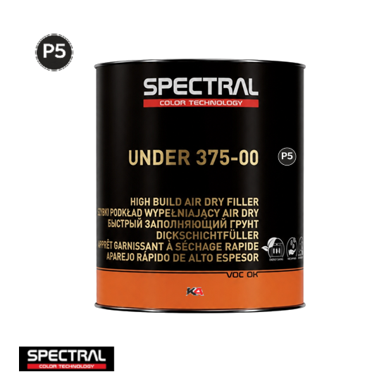 Spectral UNDER 375-00 P5 AIRDRY Zwart 2,8L – 4:1 Sneldrogende Primer Filler voor Autoherstel