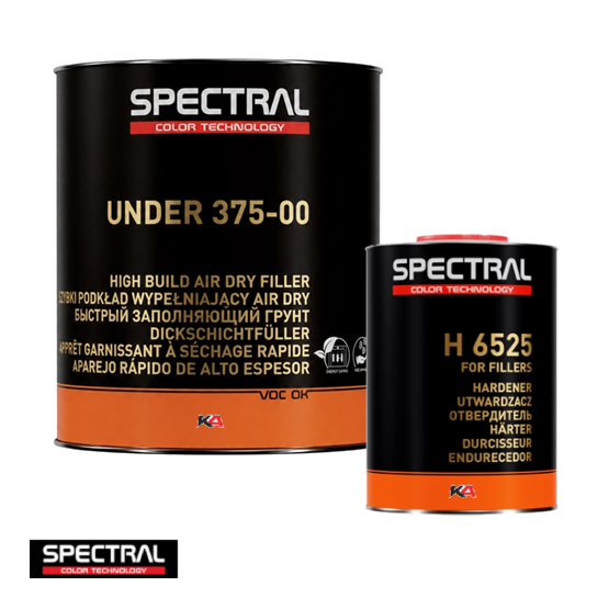 Spectral UNDER 375-00 P5 AIRDRY Zwart 2,8L – 4:1 Sneldrogende Primer Filler voor Autoherstel