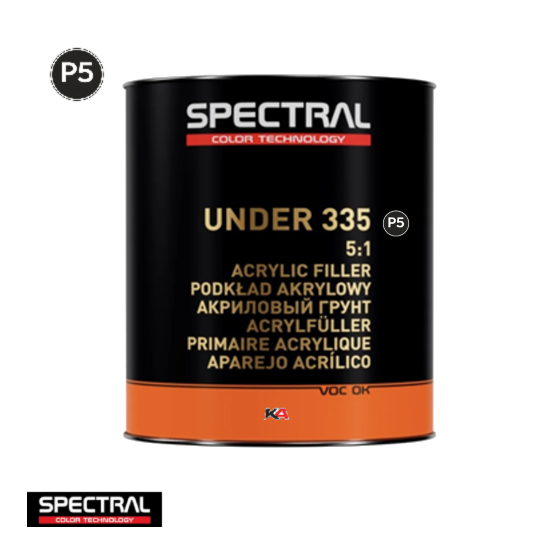 Spectral UNDER 335 P5 Zwart 3,5L – Universele 2K Acrylaat Primer voor Autoherstel