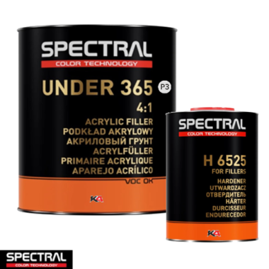 Spectral UNDER 365 P3 Grijs + H6525 Set 3,5L – 4:1 2K Primer Filler voor Autoherstel