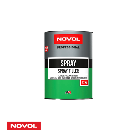 NOVOL Spray Filler Professional 1,2KG – Polyester Spuitplamuur voor Autoherstel en Carrosserieherstel