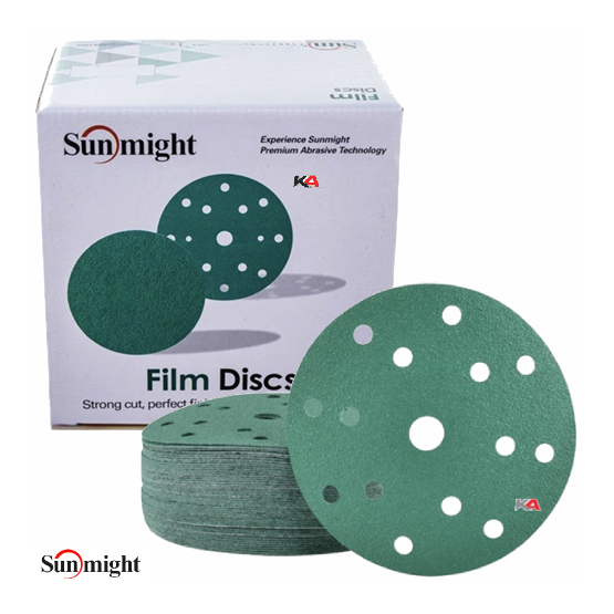 SUNMIGHT Film Schuurschijven P2000 150mm – 100 Stuks voor Polijstvoorbereiding en Lakcorrectie