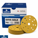 Roberlo Gova Gold P60 Schuurschijven 150mm 15 Gaten – 100 Stuks voor Grof Schuurwerk en Lakverwijdering