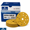 Roberlo Gova Gold P80 Schuurschijven 150mm 15 Gaten – 100 Stuks voor Grof Schuurwerk en Lakverwijdering