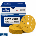 Roberlo Gova Gold P240 Schuurschijven 150mm 15 Gaten – 100 Stuks voor Voorbereiding van Primer en Lak