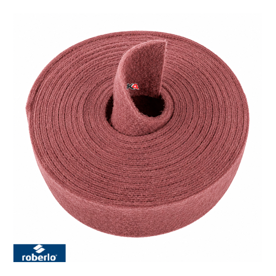Roberlo ROBBRITE Vliesrol Rood 115mm x 10m – Voor Matteren en Oppervlaktevoorbereiding