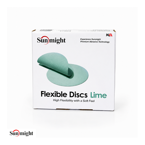 SUNMIGHT Flexible Discs Lime K2000 150mm – 25 Stuks voor Polijstvoorbereiding en Lakcorrectie